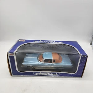 Anson Classic 1:18 1973 Cadillac Eldorado Diecast Model Car Light Blue in Box - Picture 1 of 19