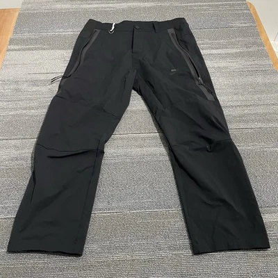 Nike Pants Mens 32 Medium Black Sportswear Tech Woven Bonded Joggers Swoosh* - Image 1 of 4