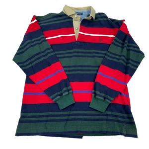 Camisa De Rugby Nautica De Colección Hombres Grande Verde Rojo Bloque de Color Años 90 Y2K Polo Occidental - Imagen 1 de 11