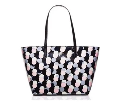 Kate Spade New York Gallery Drive 小号 Harmony 托特包粉色和白色圆点  — 第 1/4 张图片