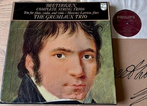 PHILIPS AXS 3007 BEETHOVEN COMPLETE STRING TRIOS 3-LP GRIUMIAUX (1968) EX-/EX - Imagen 1 de 4