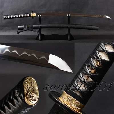 Battle Ready Sharp Japanese Samurai Katana Sword Clay Tempered 1095 Carbon Steel - Image 1 of 4
