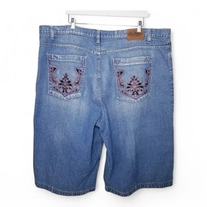 OLD SKOOL Urban Wear 90s Y2K Jean Shorts Skate Street - Size 50 - Picture 1 of 9