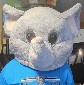 Dan Dee Plush Big Greeter Head ELEPHANT Costume Mascot Cosplay Furry Mask Trunk - Picture 1 of 4