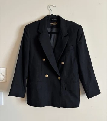 Blazer Vintage Lana Doble Pecho Dorado Botón Talla 10 Med Giorgio Sant Angelo Foto 1 de 4