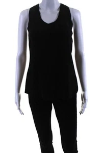 Joie Womens Silk Crepe Sleeveless Scoop Neck Racerback Tank Blouse Black Size S - Picture 1 of 4