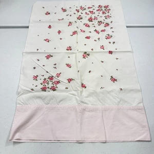 Vintage Springmaid Kissenbezug Standard Rosa Blumen Baumwolle Y2K 90er 80er - Bild 1 von 11
