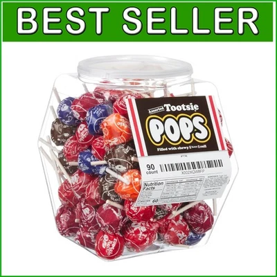 Bulk Candy Assortment: 90 Individually Wrapped Tootsie Pops for Sweet Indulgence - Image 1 of 4