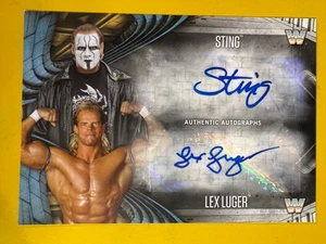 DA100972 2017 Topps WWE Dual Autograph AUTO Lex Luger Sting 03/10 - Picture 1 of 2