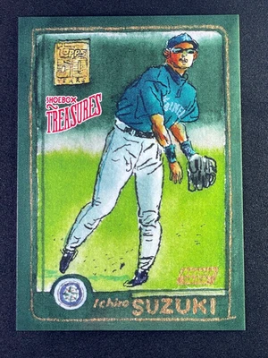 2025 Topps Shoebox Treasures Ichiro Suzuki Shoebox Treasures Stamp 34/99 Foto 1 de 4