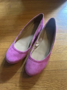 Naturalizer Brittany Ballet Flat in Pink Suede, Size 10N - Picture 1 of 7
