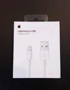 Apple Official USB to Lightning Charging Cable (2m/6ft)  MD819ZM/A - A1510 - Picture 1 of 2