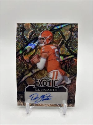 D.J. Uiagalelei 2024 Leaf Exotic Snake Autograph /6 - Los Angeles Chargers - Image 1 of 2