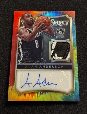 ALAN ANDERSON 2014-15 Panini Select TIE-DYE NETS LOGO PATCH AUTO #16/25 Prizm - Image 1 of 2