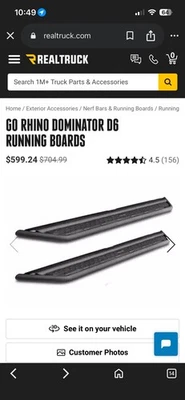 estriberas negras para Toyota Tundra 07-18 Go Rhino 6" Dominator D6 longitud cabina Foto 1 de 3