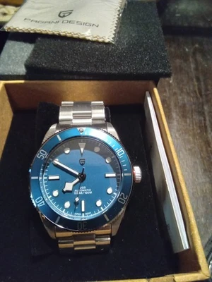 Reloj Pagani Design PD-1679 Negro/Org Automático NH35A Bisel Cerámico 100M Foto 1 de 4