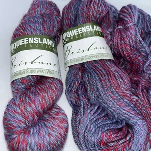 2 Queensland Brisbane Yarn- # 43-"Pearlfish" 100% Wool, 144 yds-100 g - Picture 1 of 6