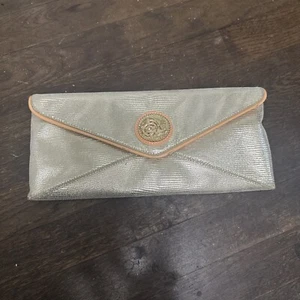 Lily Pulitzer Handtasche Metallic Clutch Magnetverschluss Umschlag Schnecke Strass - Bild 1 von 11