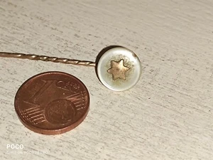 antik Biedermeier Haarnadel Hutnadel mit Stern - Picture 1 of 5