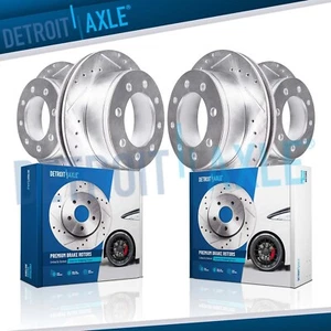 Front Rear Drilled Brake Rotors Kit for Chevrolet GMC Express Savana 2500 3500 - Picture 1 of 8