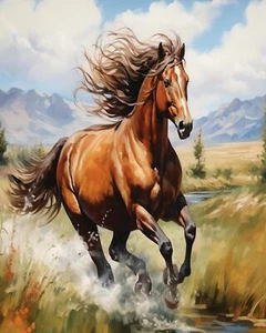Horse Paint by Numbers Kit for Adults Beginner,Acrylic Adult Paint by Number ... - Picture 1 of 7