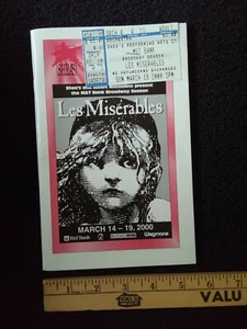 Les Miserables Play Program 2000, Buffalo Mis Playbill Shea Souvenir Theater - Picture 1 of 3