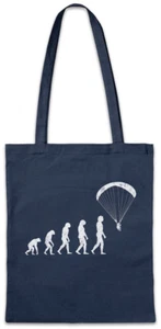 Paragliding Evolution Stofftasche Einkaufstasche Fun Paraglider Training Human - Picture 1 of 1