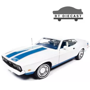 AUTOWORLD CLASS OF 1972 FORD MUSTANG SPRINT 1/18 DIECAST MODEL CAR WHITE AMM1286 - Picture 1 of 6