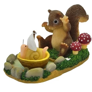 Charming Tails I Miss You Already barco de viaje ardilla caracol Fitz & Floyd ¡LEER! - Imagen 1 de 8