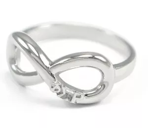 Anillo infinito de plata esterlina Phi Sigma Rho con letras recortadas - Imagen 1 de 3