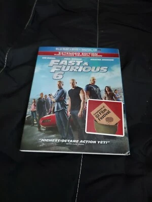 Fast & Furious 6 Extended Edition (Blu-ray + DVD) used w/ Slipcover Vin Diesel - Image 1 of 2