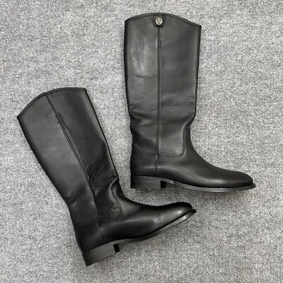 Frye Melissa Button 2 女式美国 6.5B 骑行皮靴 3475447-BLK — 第 1/4 张图片