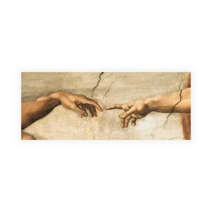 Print on canvas on poster paper or Michelangelo painting creation of Adam-particle - Picture 1 of 2