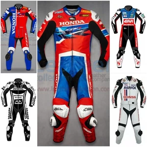 Honda Motorbike Racing Suit Cowhide Leather Motorcycle Riding Suit For Men - Picture 1 of 5