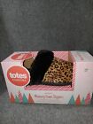 Totes Women's Memory Foam Slippers Leopard Large 8-9 Diabetic Ortho Plush