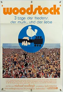 Joan Baez WOODSTOCK Original Vintage 1 Blatt Filmplakat RR 1974 - Bild 1 von 1
