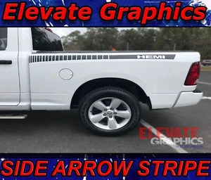 For Dodge Ram 1500 Stripes Side Arrow Graphics Vinyl Decals Stickers 2009-2018 - Picture 1 of 16