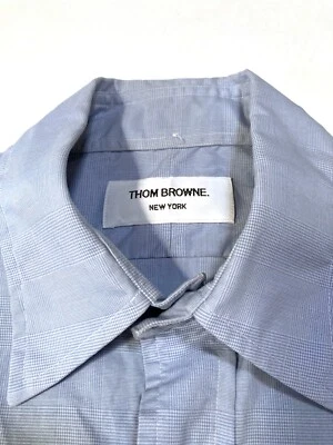 Bonito paño de popelina! Camisa a Cuadros Thom Browne Primavera 2009 Barneys Azul Glen_Talla 2 Foto 1 de 4