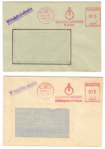 zwei AFS, VEB Glühlampenwerk Plauen, o Plauen 1, 99, 1969 bzw 1973 - Bild 1 von 1