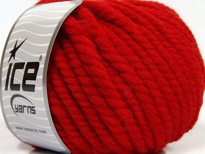 Hilo rojo Merino XL 77069 hielo 100 % lana merino súper voluminoso 100 gr 32yds Foto 1 de 4