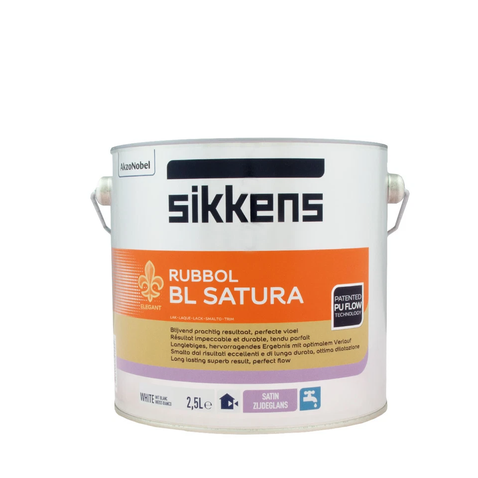 Sikkens Rubbol BL satura weiss 2,5L, PU-Seidenglanzlack, Holzlack weiß - Bild 1 von 1