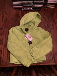 NWT GapKids Primaloft Girls Puffer Hooded Coat, Green, Size XL (12) - Picture 1 of 3