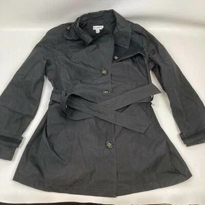 Susan Graver Trench Cappotto Nero Med Impermeabile A288742 Donna - Foto 1 di 12