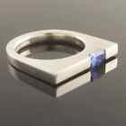 Natural Certified Blue Sapphire Neelam Gem Ring In Silver Sterling Rashi Ratan