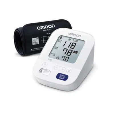 Omron M3 Misuratore pressione bracciale batterie manuale in italiano Marchio CE