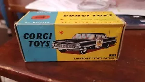 CORGI TOYS 223 1/43 CHEVROLET STATE PATROL ONLY ORIGINAL BOX VINTAGE - Foto 1 di 7