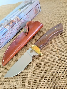 Frost Cutlery Chickasaw Fixed Knife 3.75" Stainless Steel Blade Rosewood Handle - Picture 1 of 11