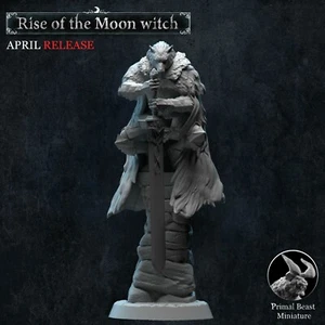 Werewolf Warrior B Primal Beast Miniatures 32mm scale D&D RPG Pathfinder Mini - Picture 1 of 2