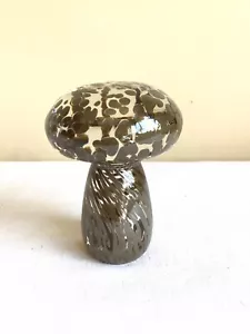 Nuovo Calcestruzzo Alessandro Coppola Marrone Italiano Arte Chiara Vetro Fungo 4"H - Foto 1 di 7