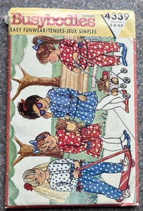 Butterick Busybodies Childrens Dress, Top, Skirt & Pants Sizes 5-6x UNCUT #4339 - Picture 1 of 7